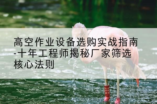 苏尼特右旗剪叉式升降机厂家-高空作业设备选购实战指南-十年工程师揭秘厂家筛选核心法则