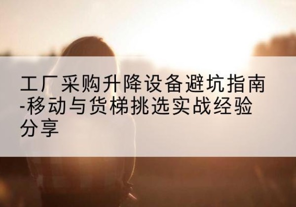 苏尼特右旗移动式升降机怎么选-工厂采购升降设备避坑指南-移动与货梯挑选实战经验分享