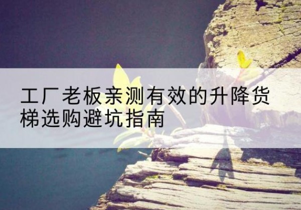 苏尼特右旗升降货梯怎么选-工厂老板亲测有效的升降货梯选购避坑指南